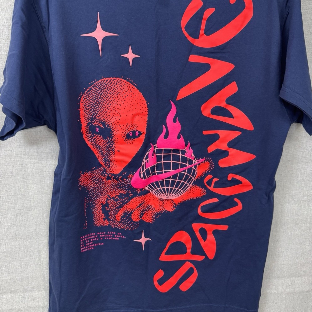Nike Max 90 Space Wave Alien T Shirt Top Mens Size Small Blue - Picture 4 of 6